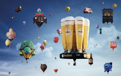 Wenn Biergläser fliegen und ein Ofen schwebt – spektakuläre Ballonsonderformen bei der WIM 2025